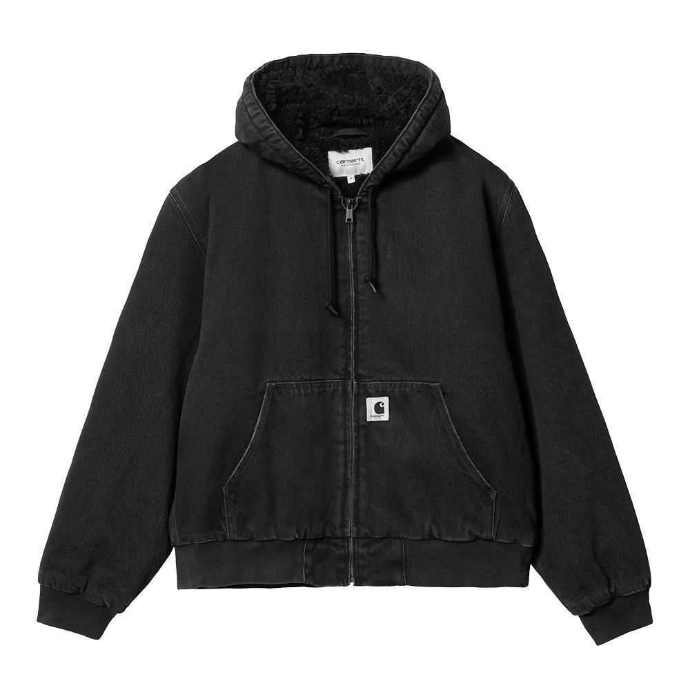 Giacca Carhartt WIP W' OG Active Jacket Black Stone Washed – vista frontale
