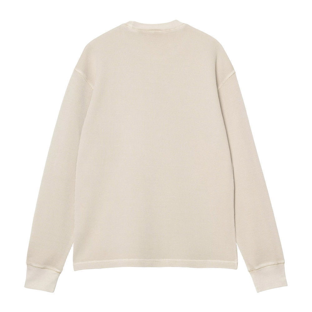 T-shirt Carhartt WIP L/S Vista Waffle T-Shirt Fleur de Sel / Garment Dyed – vista posteriore