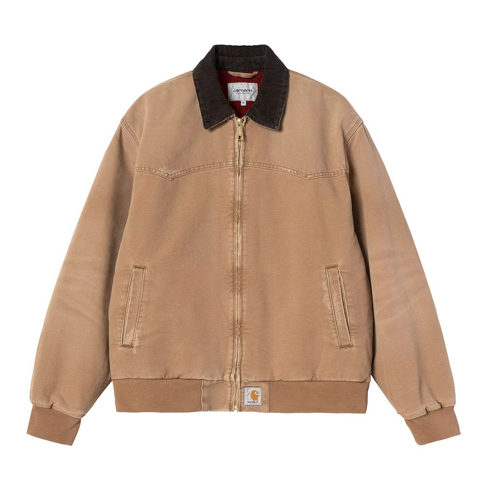 Giacca Carhartt WIP OG Santa Fe Jacket Hamilton Brown / Tobacco Grind Wash – vista frontale