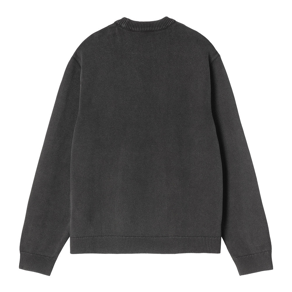 Maglione Carhartt WIP Kori Sweater Black / Garment Dyed – vista posteriore