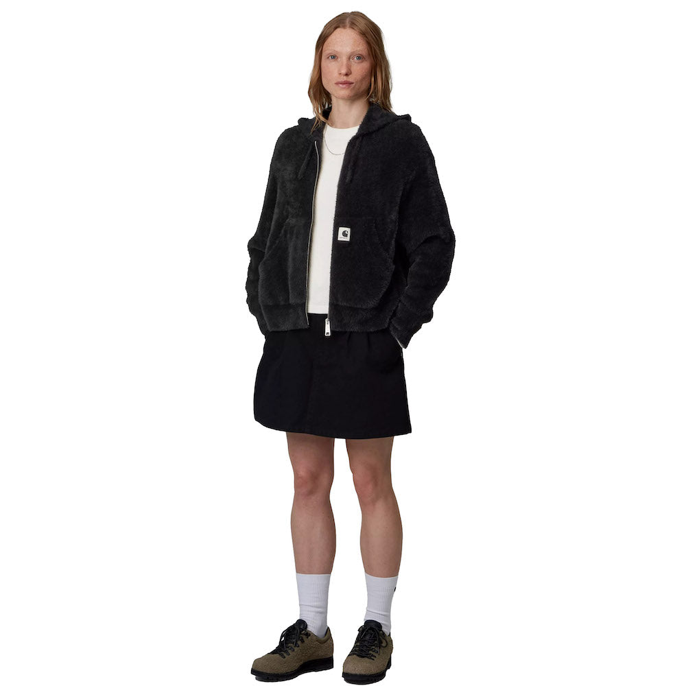 Cardigan Carhartt WIP Women's Maine Active Sweater Jacket Black – indossato figura intera