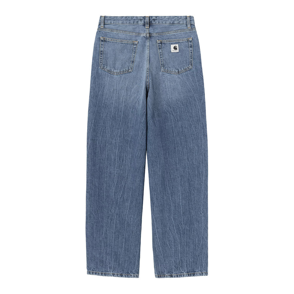 Jeans Carhartt WIP Women's Lavine Pant Blue / Marble Used Wash – vista posteriore