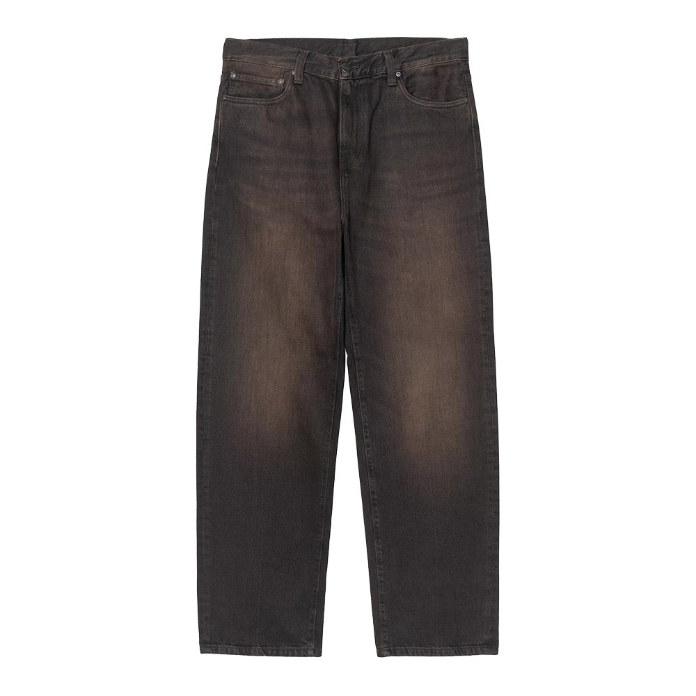 Jeans Carhartt WIP Aaron Pant Black / Tobacco Used Wash – vista frontale