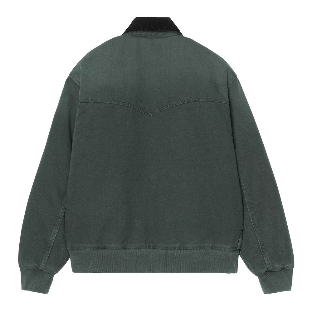 Giacca Carhartt WIP OG Santa Fe Jacket Raven / Black, Stone Canvas – vista posteriore
