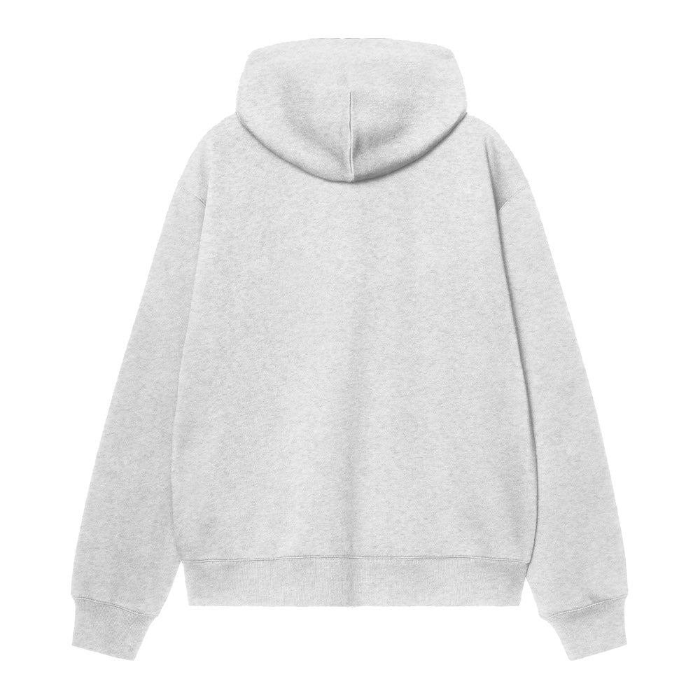 Felpa con cappuccio Carhartt WIP Hooded Mack Sweat Jacket Ash Heather – vista posteriore