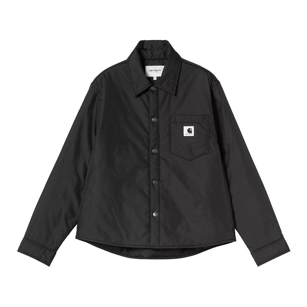 Giacca Carhartt WIP Women's Lauryn Shirt Jacket Black – vista frontale