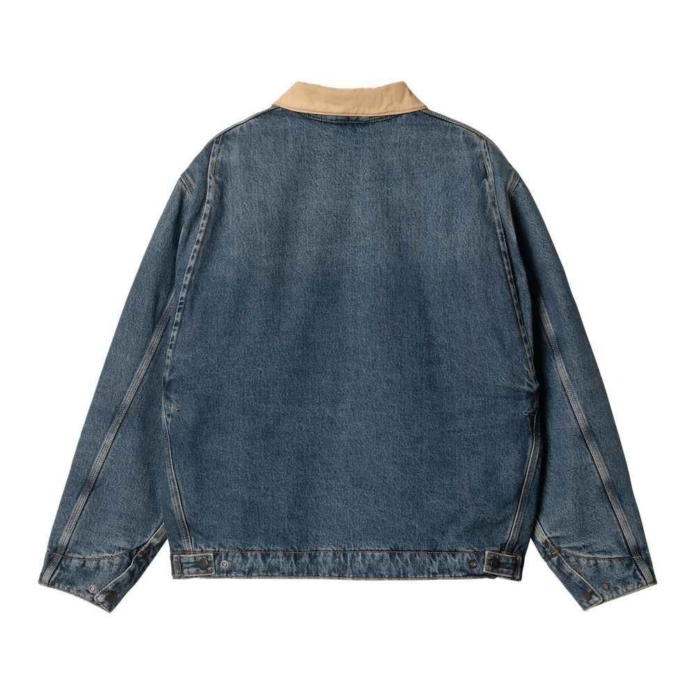 Giacca Carhartt WIP OG Detroit Jacket Blue / Dusty H Brown Worn Used Wash – vista posteriore