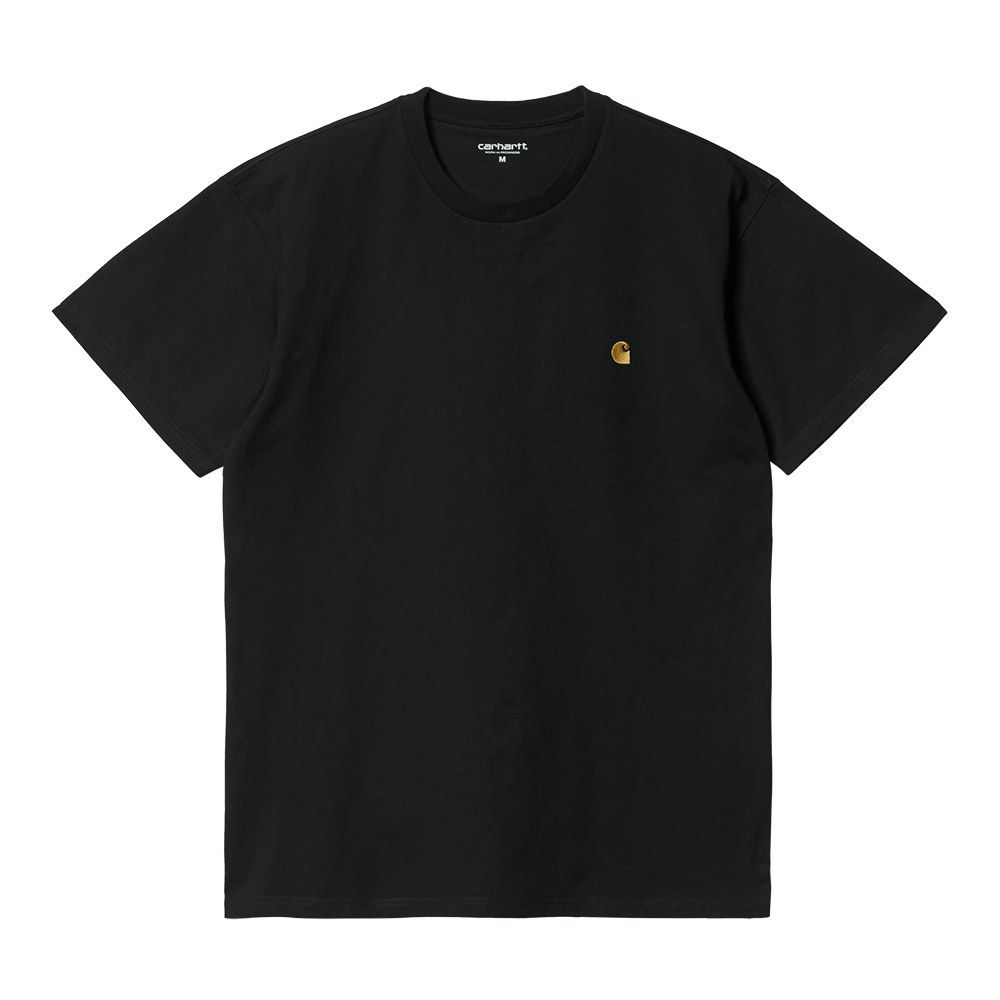 T-shirt Carhartt WIP S/S Chase T-Shirt Black / Gold – vista frontale