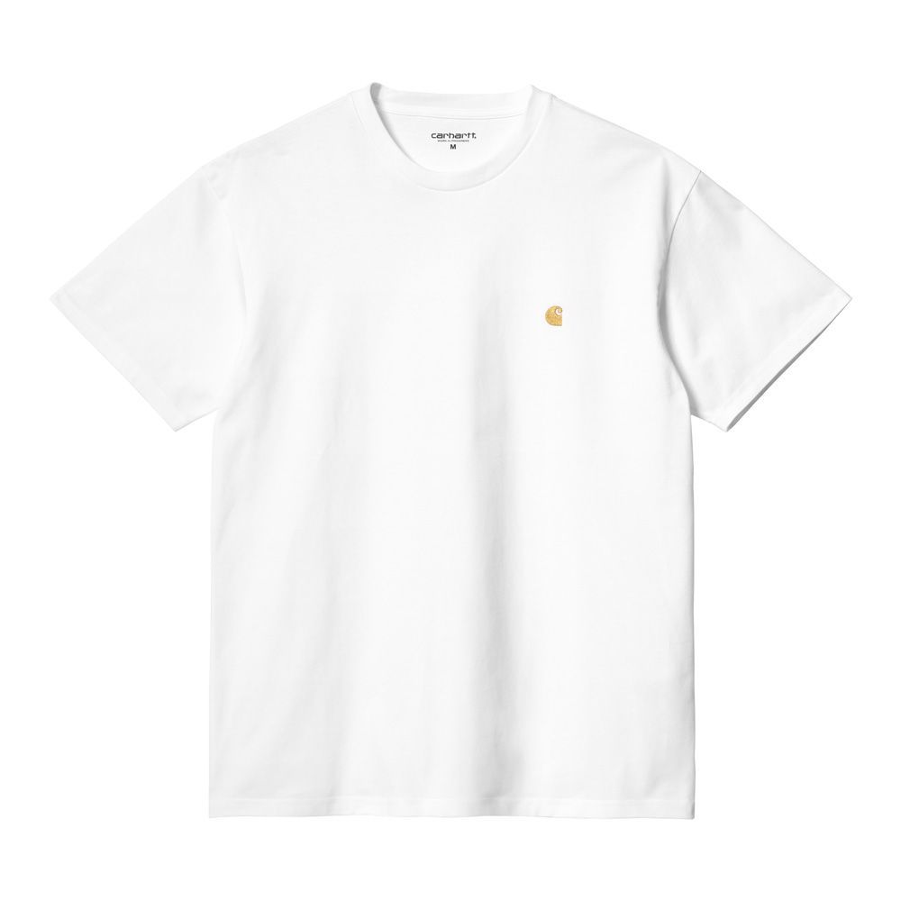T-shirt Carhartt WIP S/S Chase T-Shirt White / Gold – vista frontale