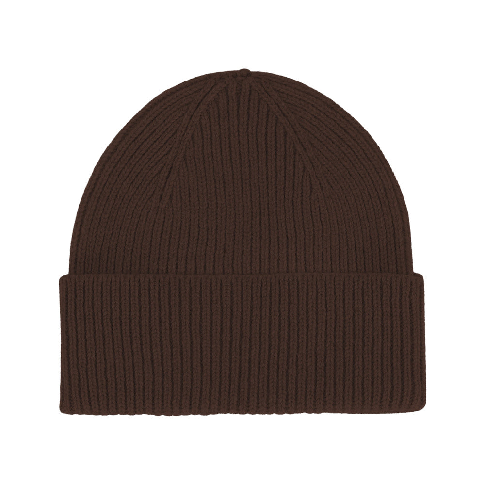 Colorful Standard Merino Wool Beanie Coffee Brown – front view
