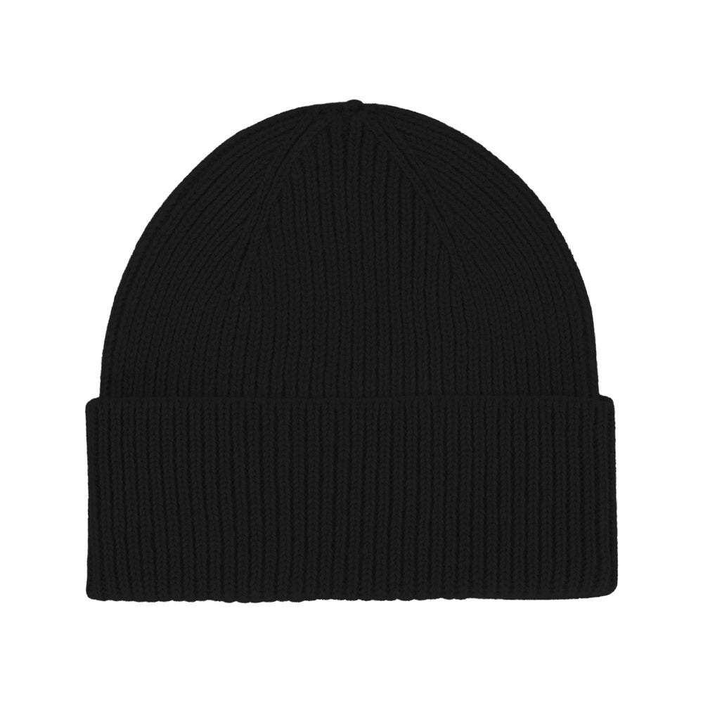 Colorful Standard Merino Wool Beanie Deep Black – front view