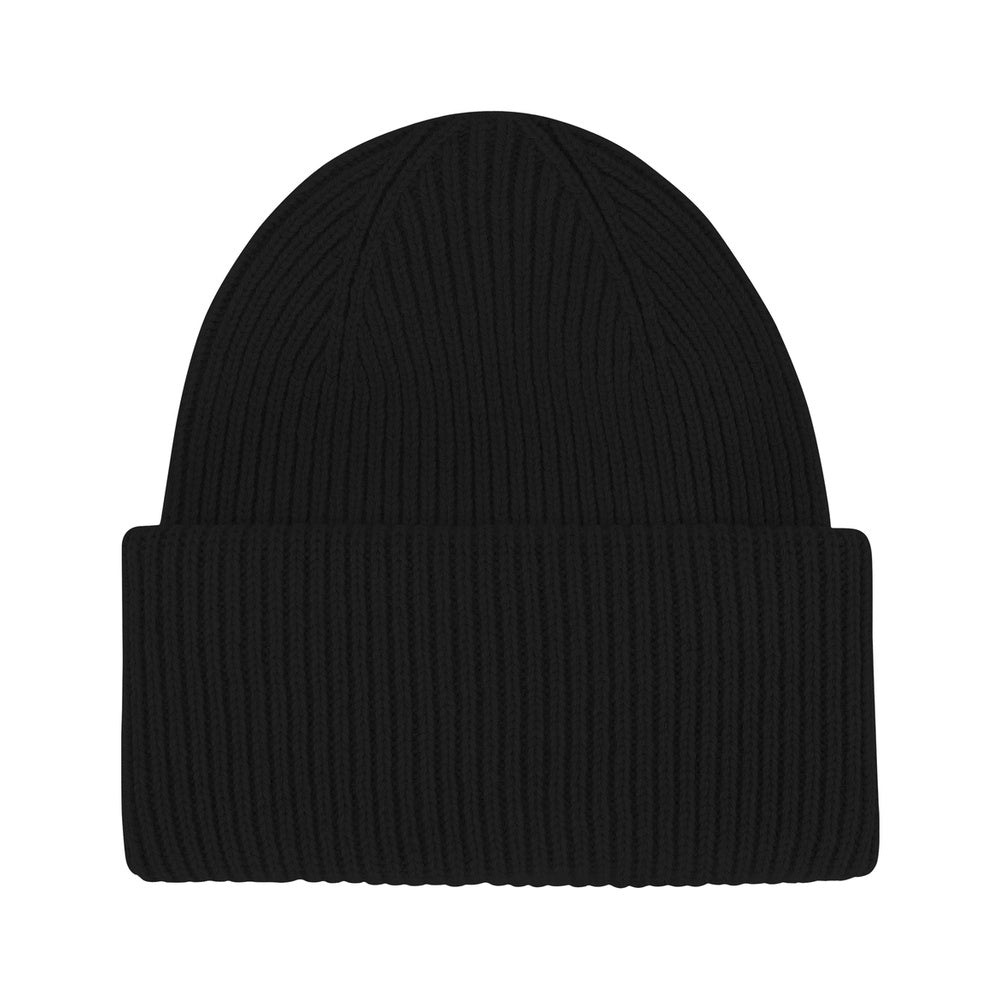 Berretto Colorful Standard Merino Wool Hat Deep Black – vista frontale