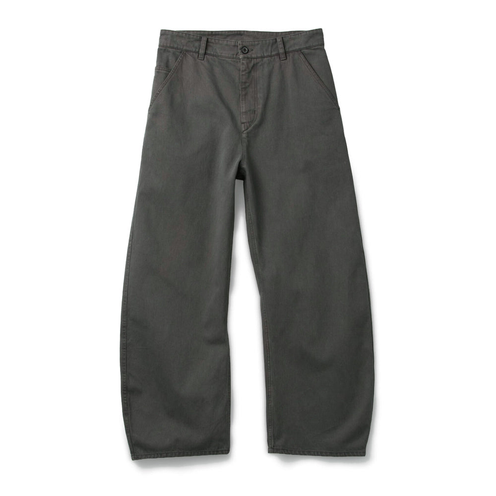 Pantaloni COOR Moleskin High Waist Curve Pants Washed Charcoal – vista frontale
