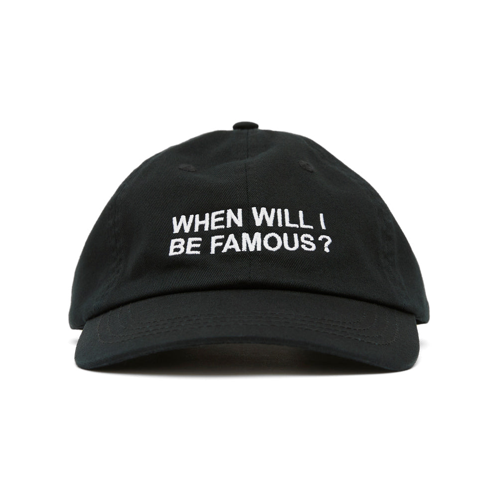 Easy Listening When Will I Be Famous? Embroidered Cap Black - fronte