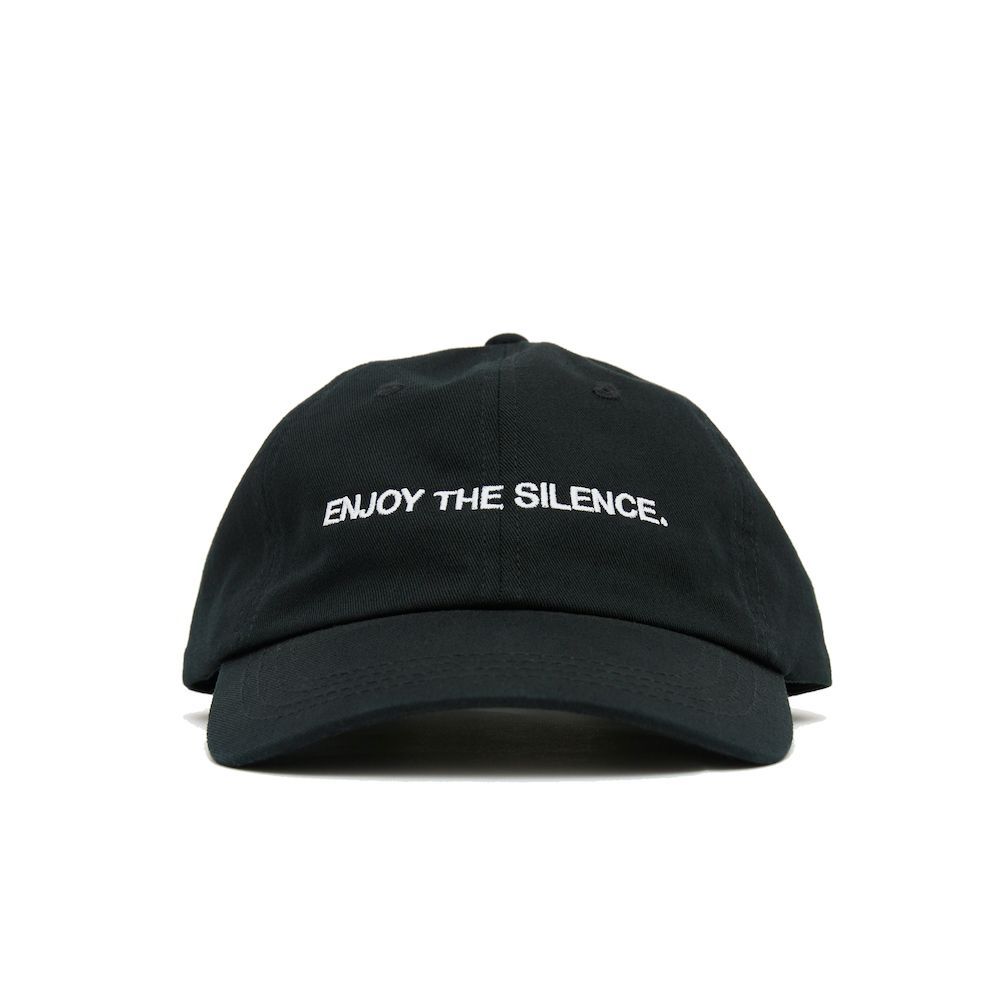 Easy Listening Enjoy the Silence Embroidered Cap Black – front view
