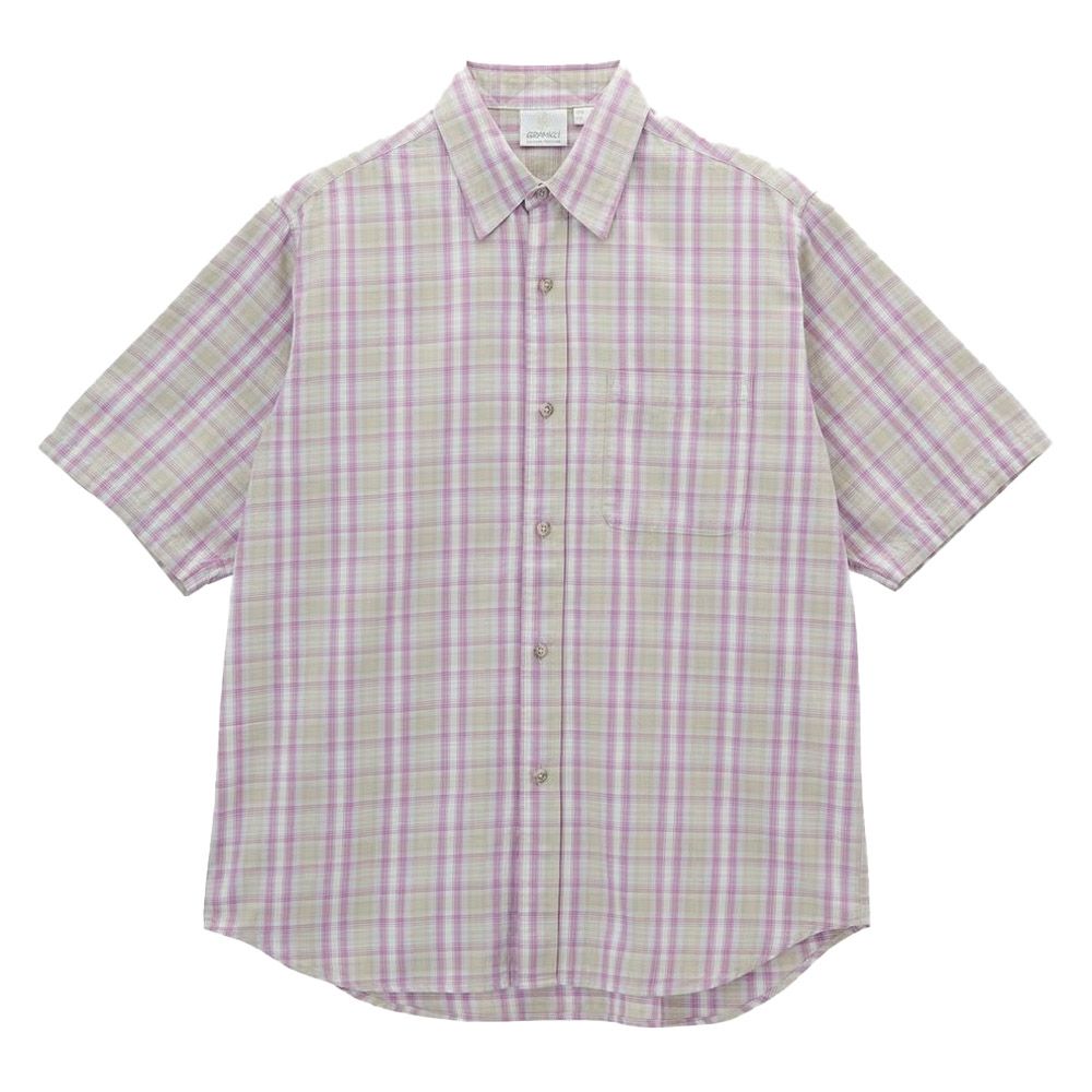 Camicia Gramicci S/S Checkered Ombre Shirt Purple – vista frontale
