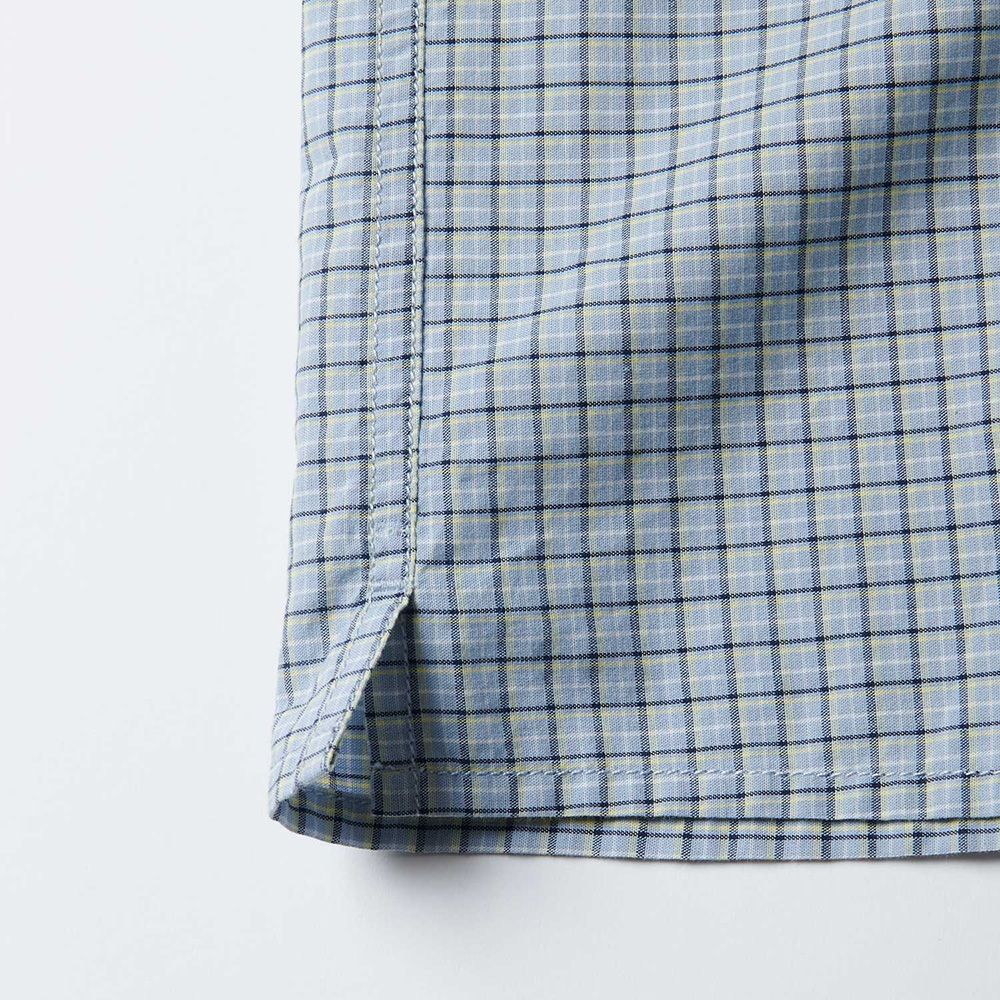 Camicia Gramicci Zip Up Wave Shirt Pacific Plaid – dettaglio dell'orlo