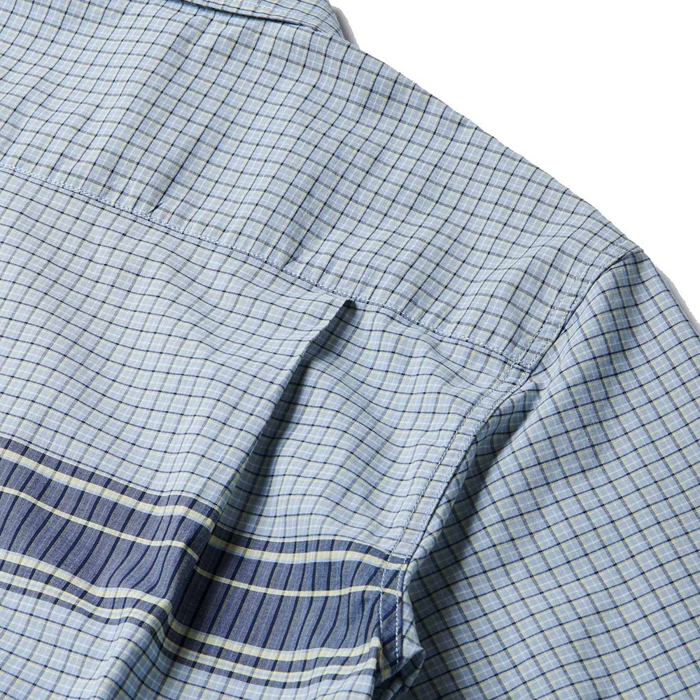 Camicia Gramicci Zip Up Wave Shirt Pacific Plaid – dettaglio della manica