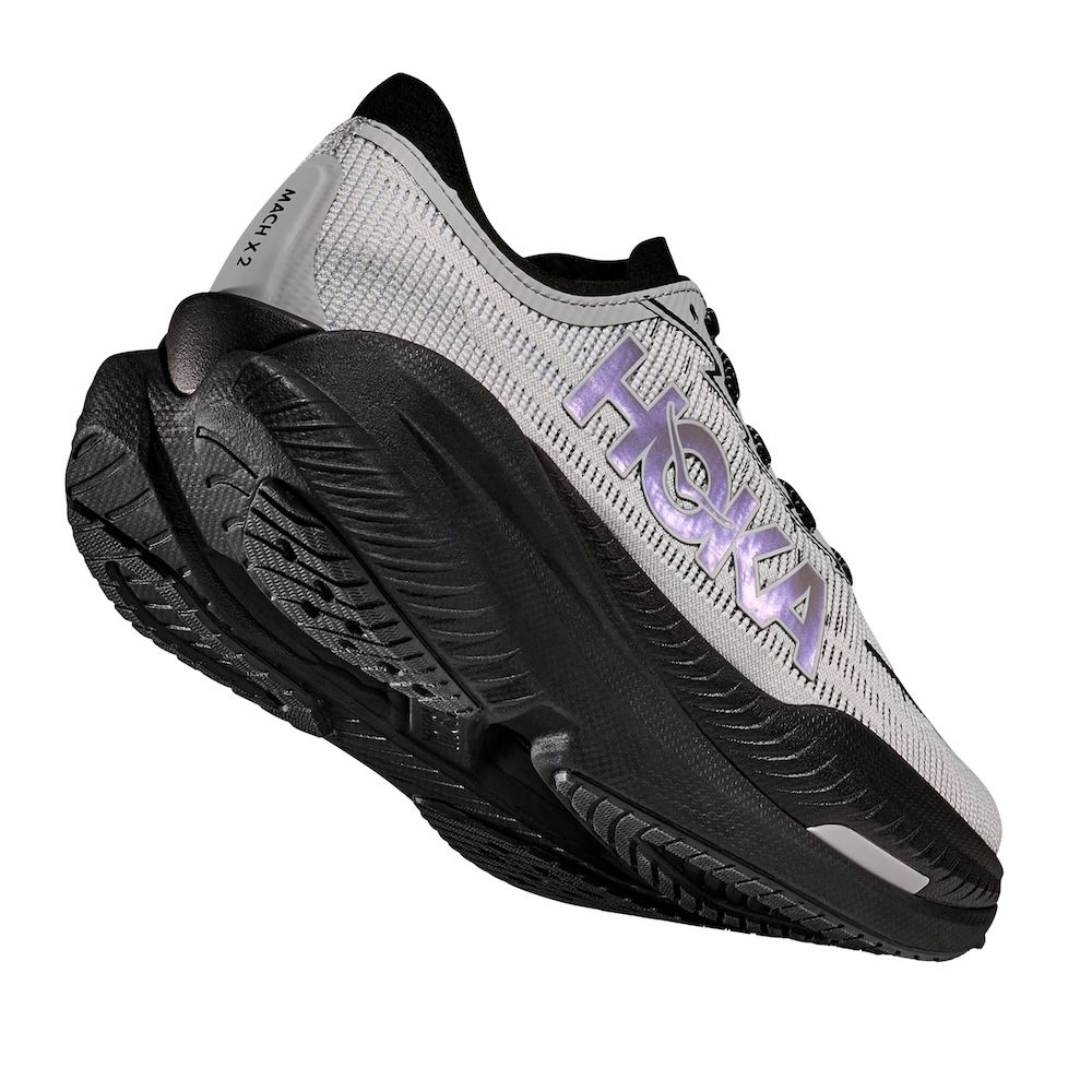 Sneaker Hoka Mach X 2 Black/Stardust – vista di tre quarti