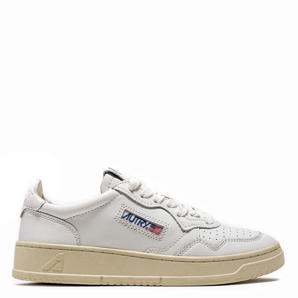 Sneaker Autry Medalist Low Woman Leather White/White – vista laterale