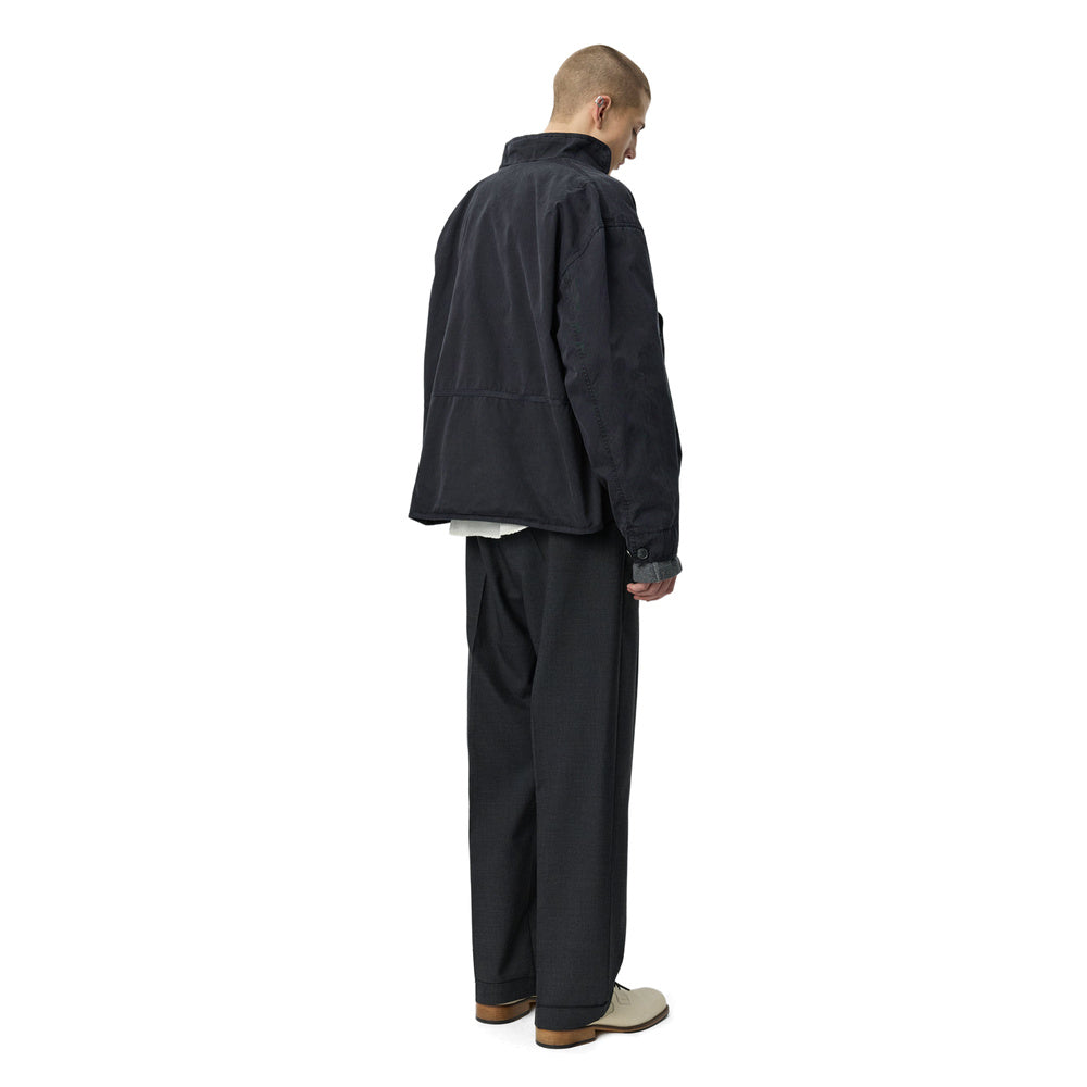 mfpen Liner Jacket Dusty Black Dense Cotton – worn, back view