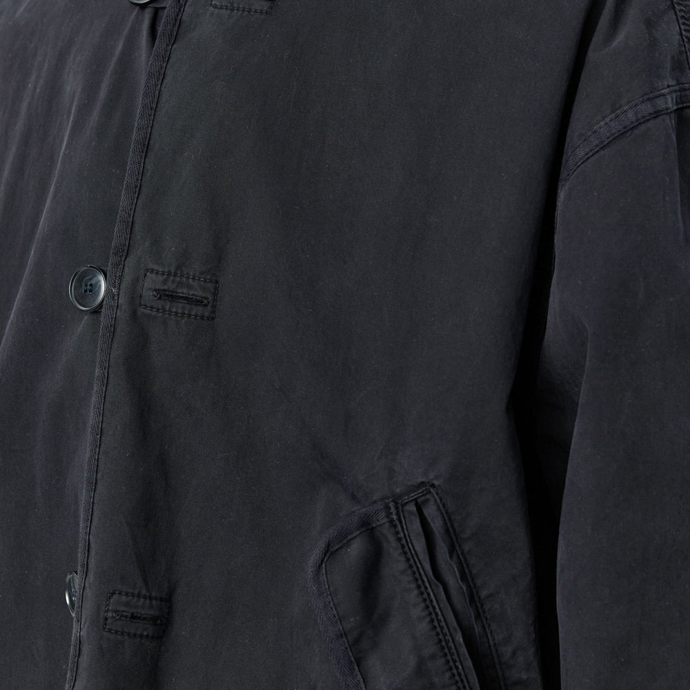mfpen Liner Jacket Dusty Black Dense Cotton – button closure detail