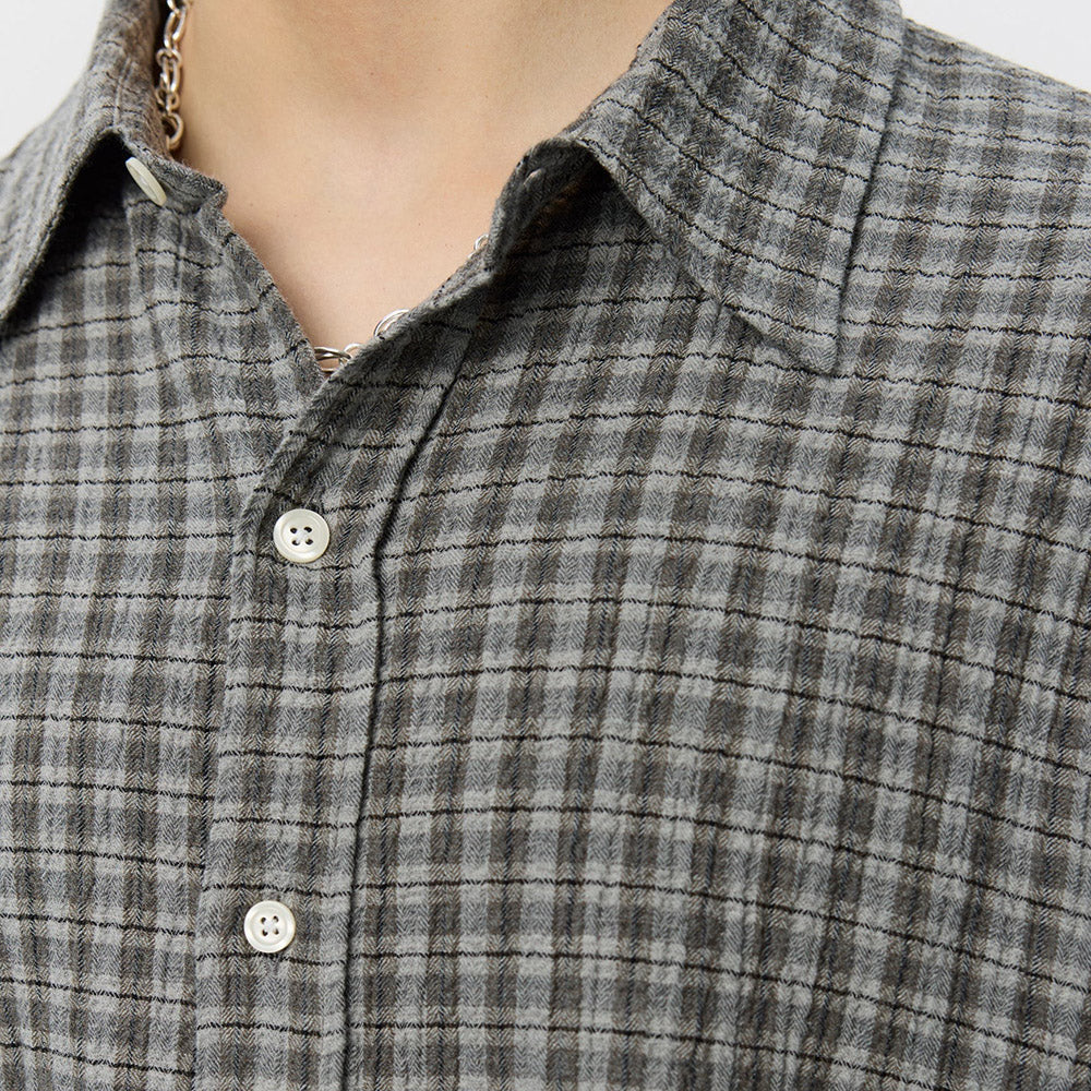 Camicia mfpen Vacation Shirt Shuffle Check – dettaglio del colletto