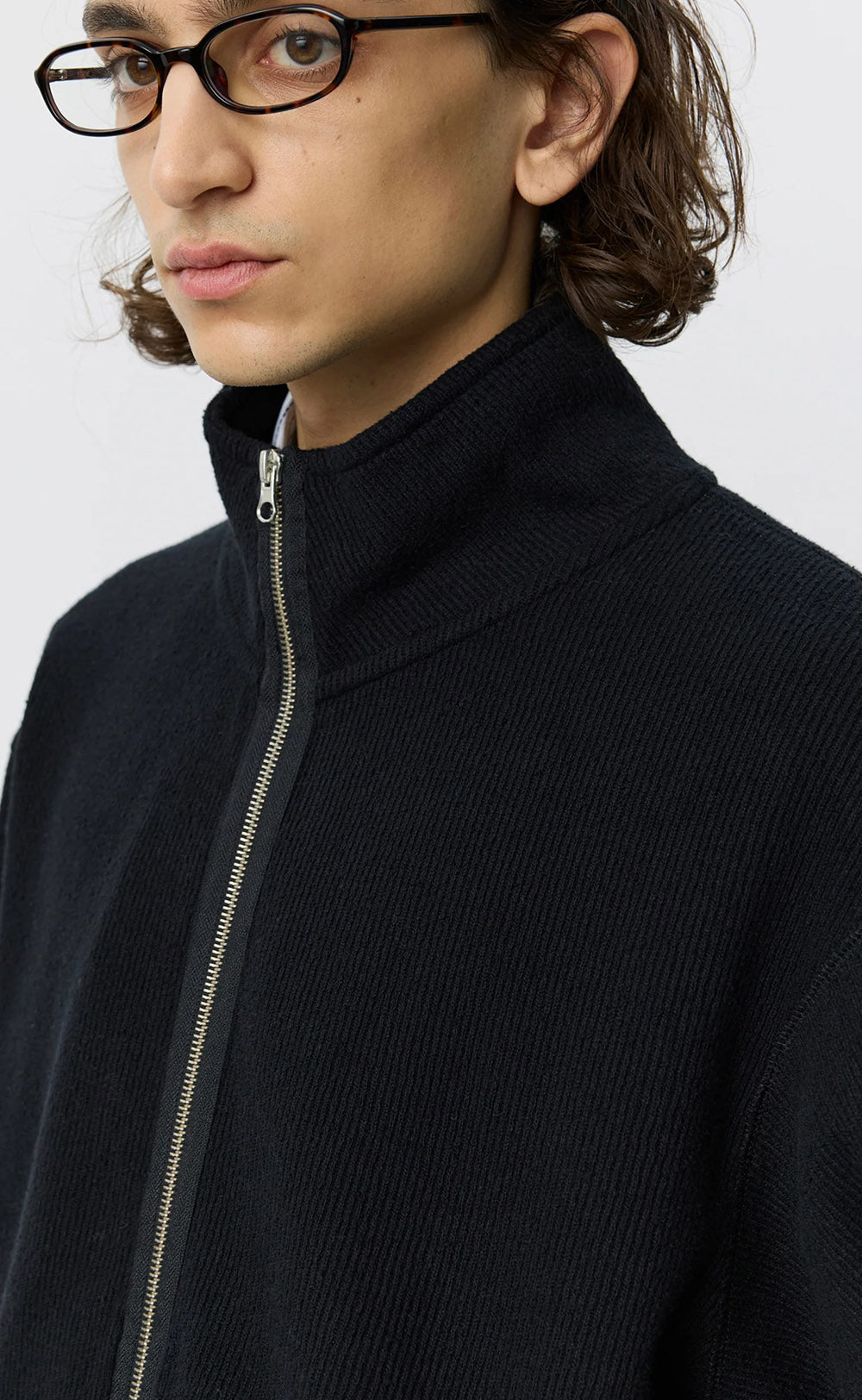 Felpa mfpen Covet Full Zip Black – dettaglio della zip