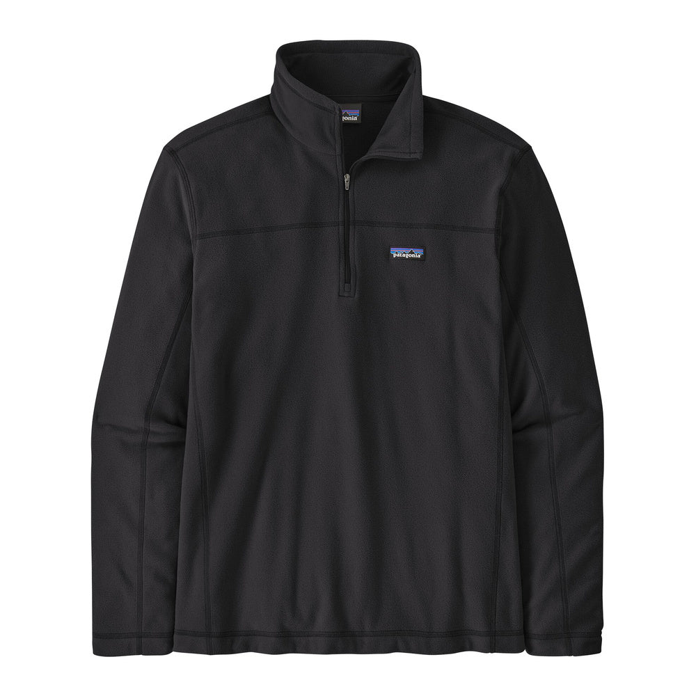 Felpa Patagonia Men's Micro D Fleece Pullover Black – vista frontale