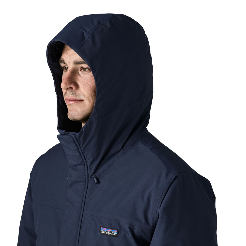 Parka Patagonia Men's Windshadow Parka New Navy – dettaglio indossato, cappuccio