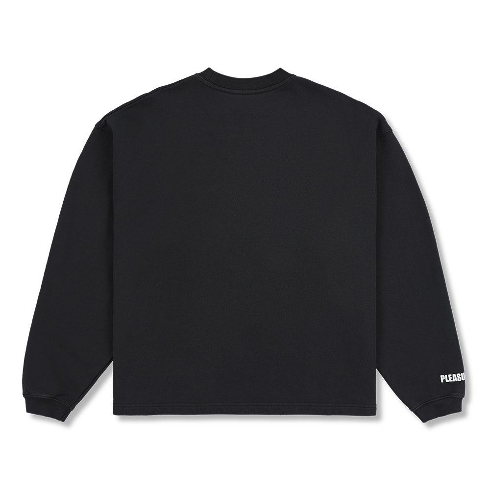 Felpa PLEASURES Spit Crewneck Black – vista posteriore