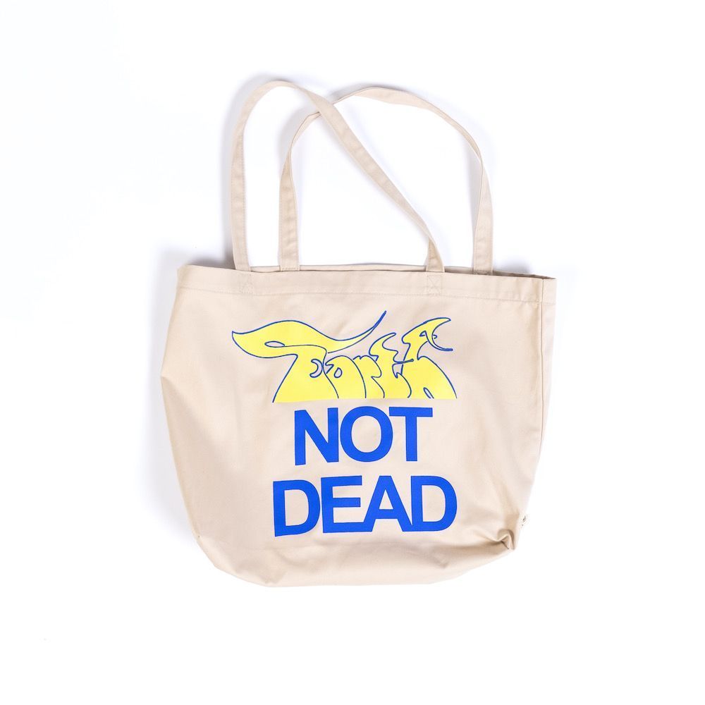 Borsa tote PRMTVO Earthnotdead Tote Natural – vista frontale