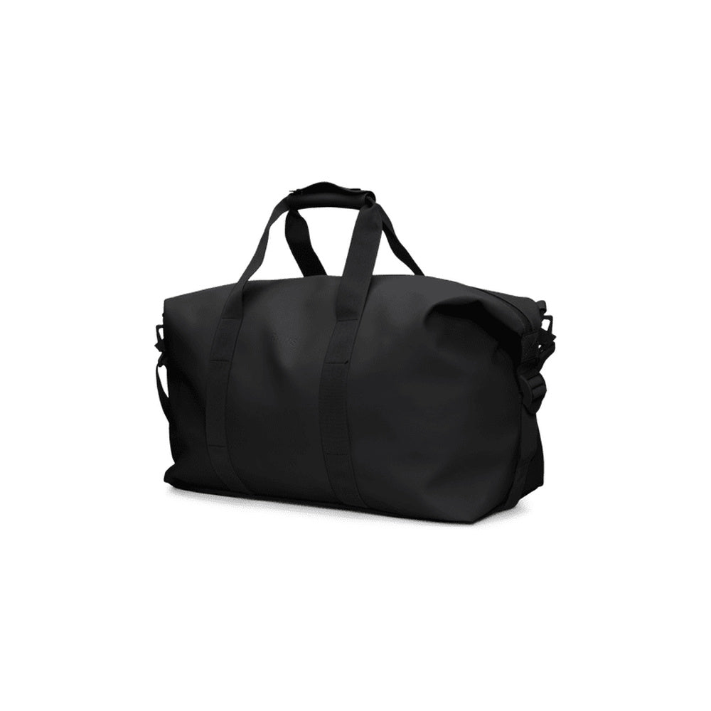Borsa da viaggio Rains Hilo Weekend Bag Black – vista di tre quarti