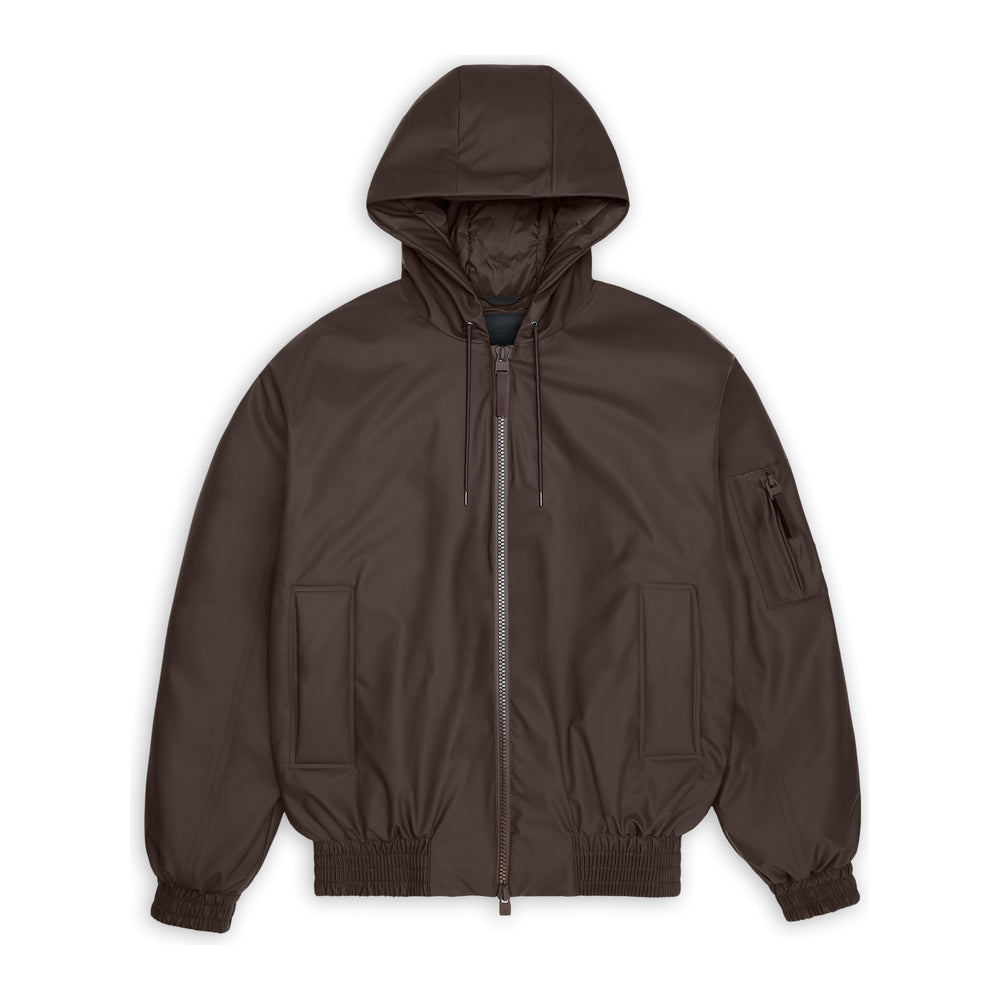 Giacca Rains Lohja Insulated Bomber Jacket Bark – vista frontale