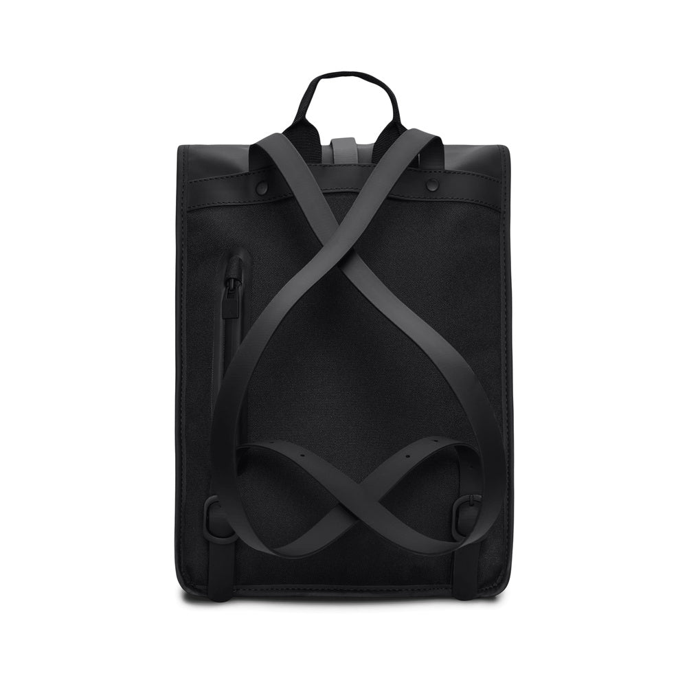 Zaino Rains Rolltop Rucksack Mini Black – vista posteriore