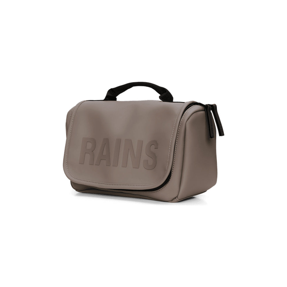 Beauty case Rains Texel Wash Bag Cinder – vista di tre quarti