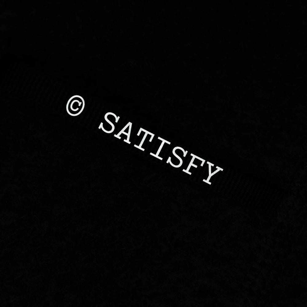 Maglia Satisfy FuzzFleece AD Half-Zip Phantom – logo riflettente al buio