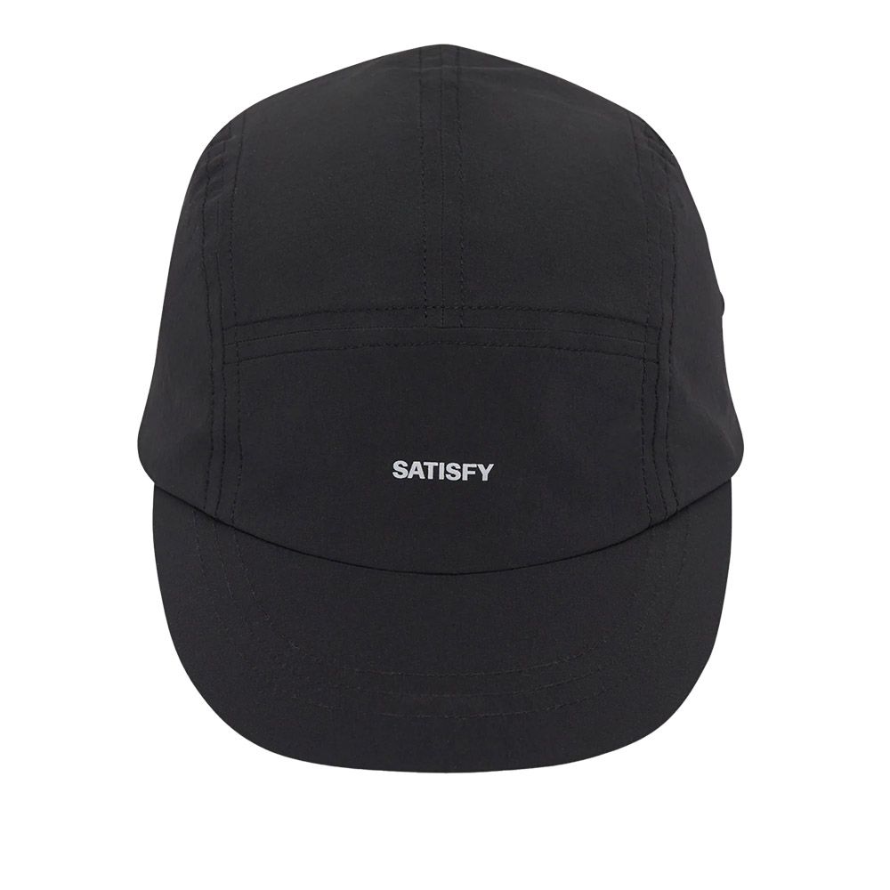 Cappellino Satisfy PeaceShell Cordura Trail Cap Black – vista frontale