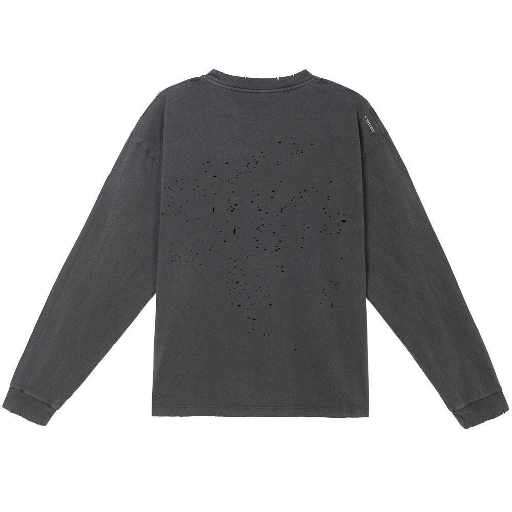 Maglia Satisfy MothTech Long Tee Aged Black – vista posteriore