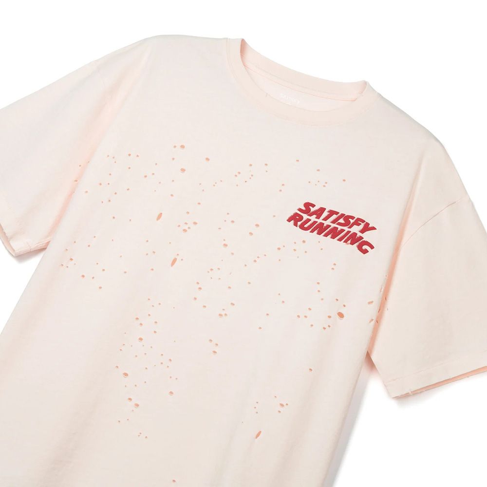 T-shirt Satisfy MothTech T-Shirt Sun Bleached Rosewater – vista di tre quarti