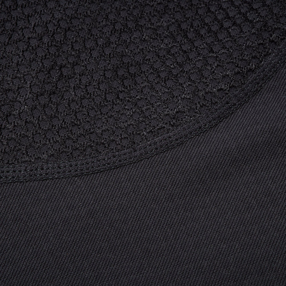 Maglia Satisfy FuzzFleece Octa Long Tee Black – dettaglio del tessuto