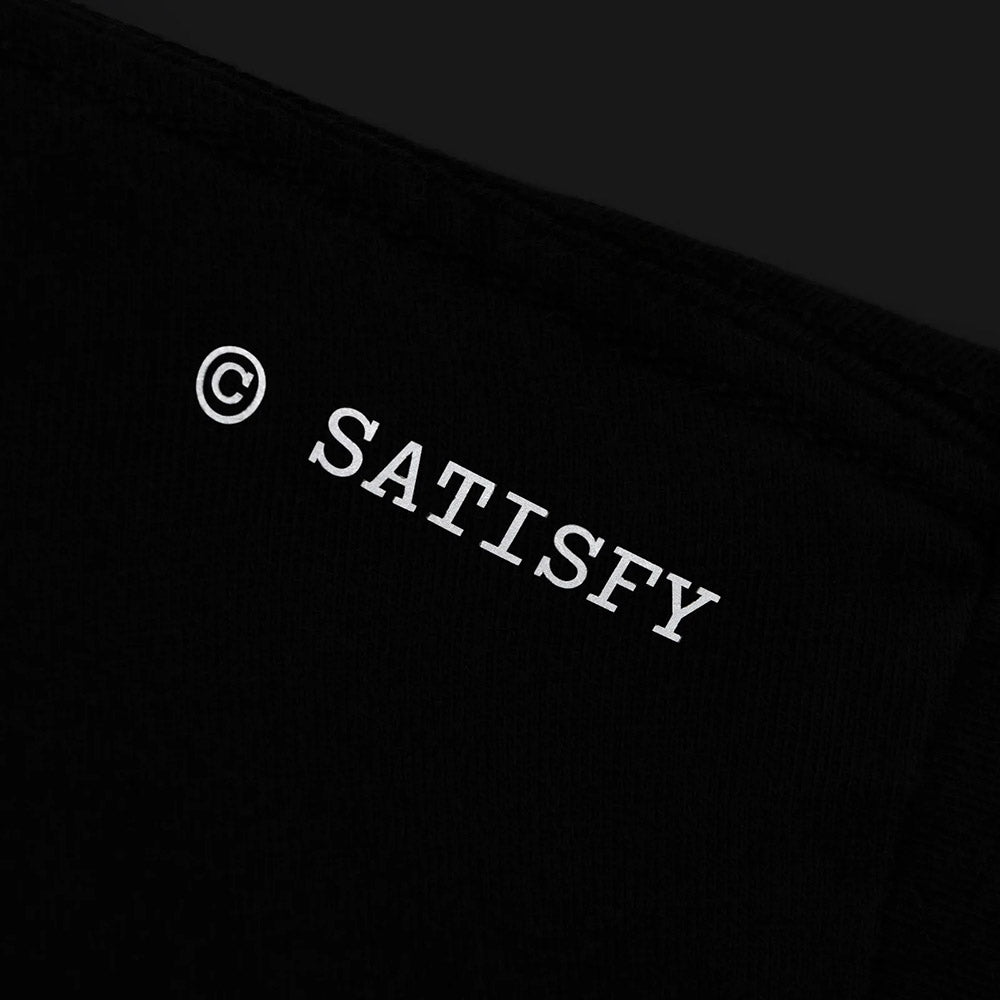 T-shirt Satisfy MothTech T-Shirt Aged Black – logo riflettente al buio